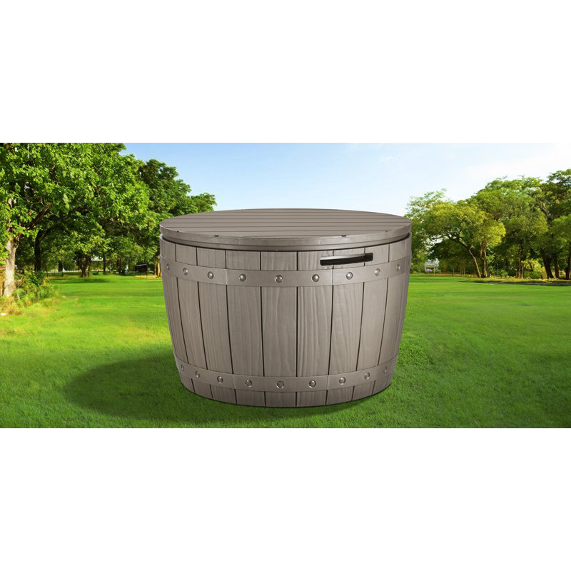 Edrosie Inc 27 " W 35 Gallons Water Resistant Resin Deck Box, Gray
