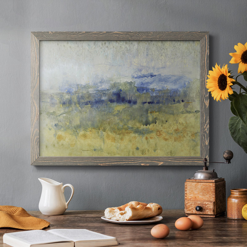 Open Terrain II- Rustic Framed Gallery Wrapped Canvas, Gray, 22" H x 32" W x 1.5" D