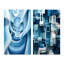«Op Art Blue Focus», 2 pièces-477622938-477622934