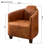 Clubhouse Genuine Leather Lounge Barrel Chair-113299283