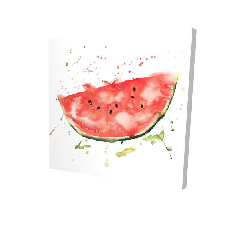 Tranche de pastèque, nourriture rouge, toile, cuisine, décoration intérieure