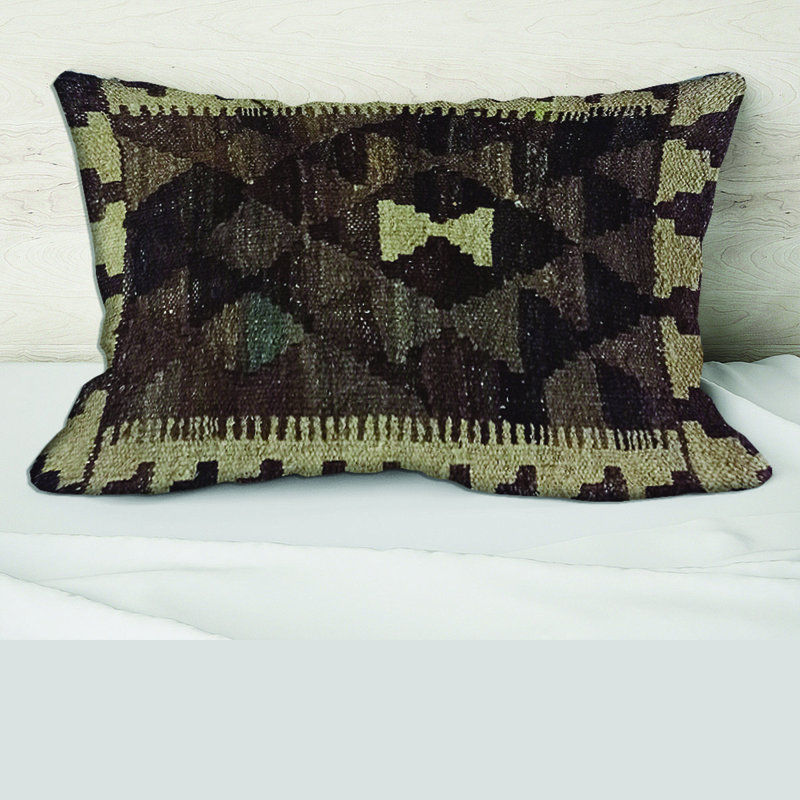 Abdel Indoor / Outdoor Rectangular Cushion Cover, Brown Ikat