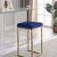 Tabouret de comptoir à tuyaux II en velours-111079493