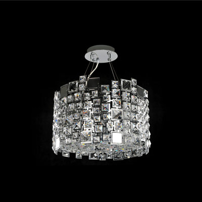 Dolo 4 LT Chrome/Clear Chandelier Allegri