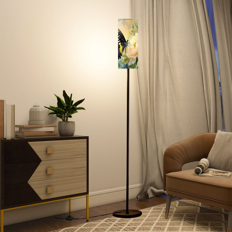 Lampe sur pied Serene Butterfly Peony