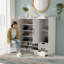 Armoire à chaussures blanche multifonctionnelle avec tablettes réglables, tabouret intégré et tiroir escamotable - Organisateur de rangement minimaliste avec plateau robuste pour une utilisation polyvalente
