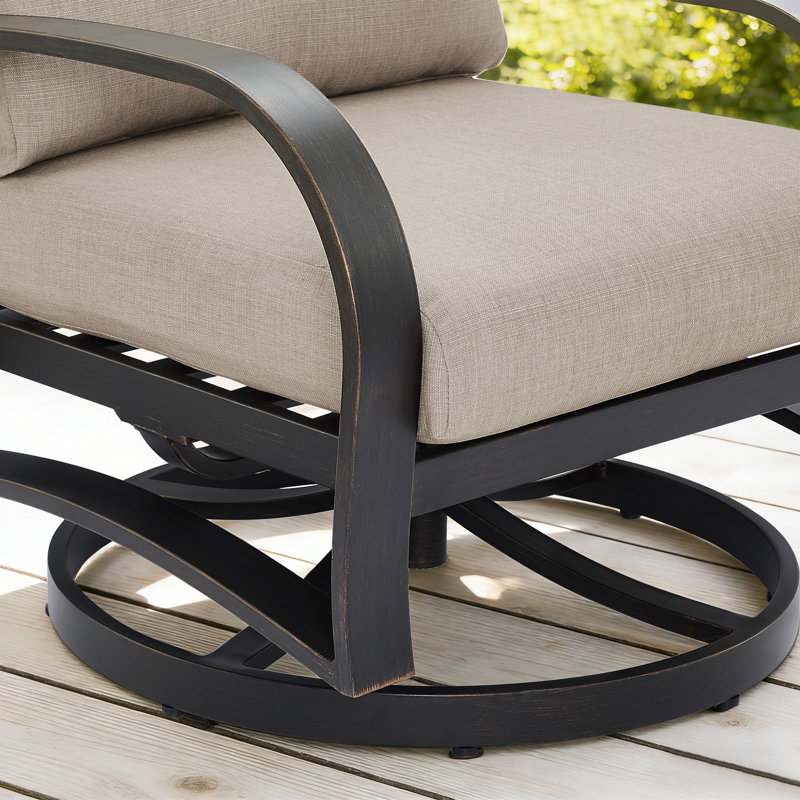 Fauteuil pivotant avec coussins Sunbrella