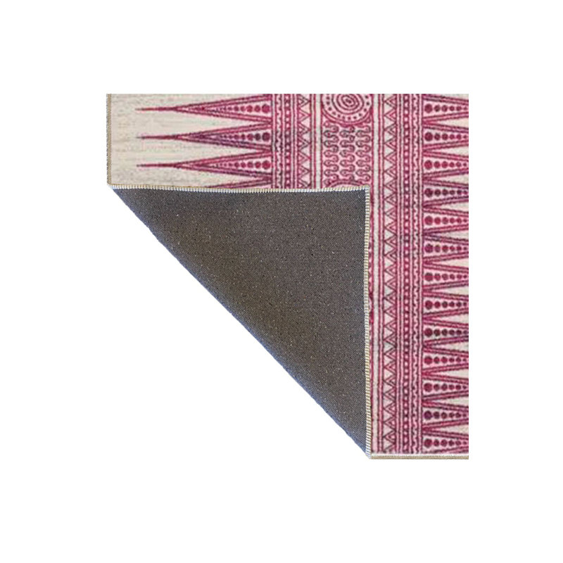 Tapis rose lavable à la machine, Sous-tapis rectangulaire 5 pi 1 po x 7 pi 7 po inc