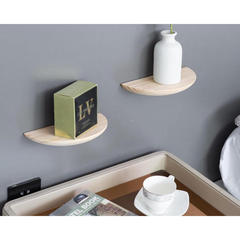 Tablette flottante en bois 2 pièces Cyntha