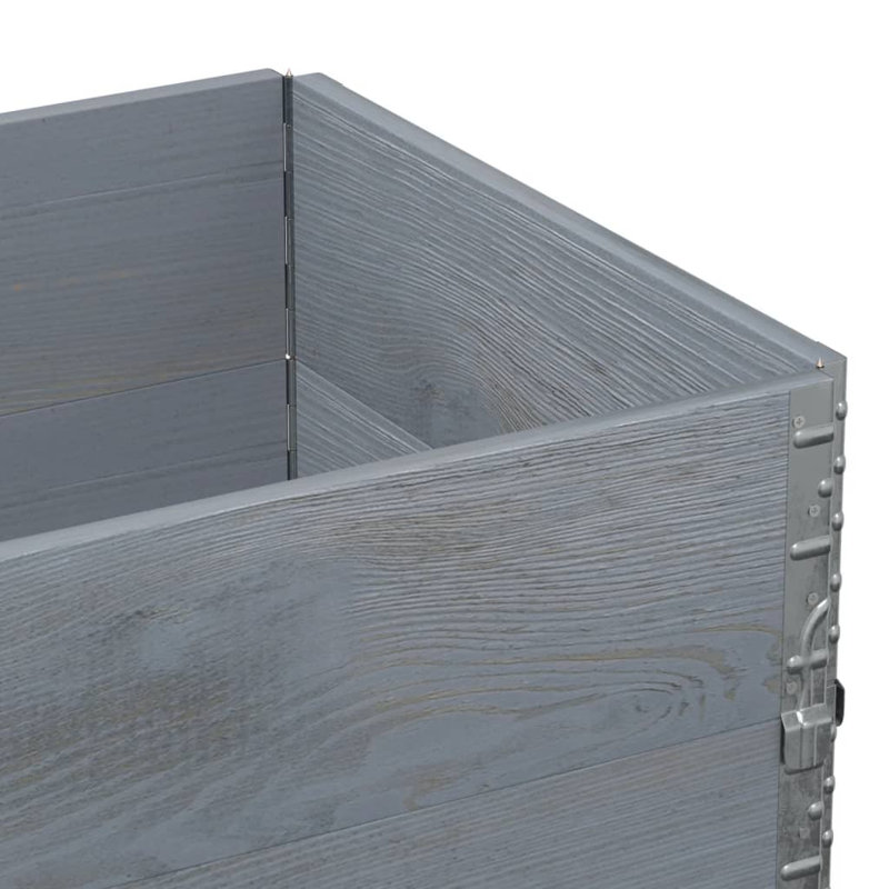  Jardinière de jardin grise en bois de pin massif pliable