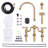 ARCORA Double-Handle High-Arc Widespread Deck Mounted Bridge Kitchen Faucet With Side Spray-98468999