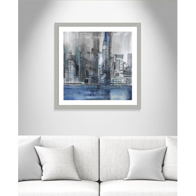 Eaubonne 'Empire State' Framed Acrylic Painting Print