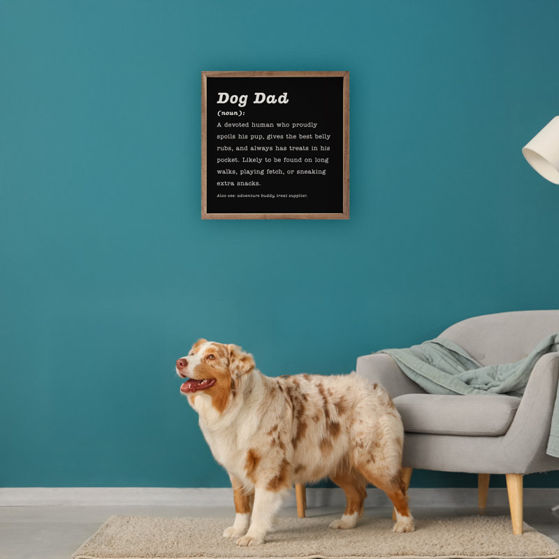 Définition de «Dog Dad», H 4 po x l 4 po, Noir