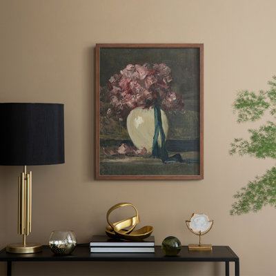 Impression florale vintage encadrée Lxxiv - bois massif