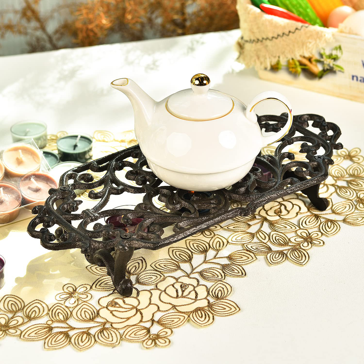 Teapot Warmer Warmer Decorative Heavy Duty Retro Style Tealight