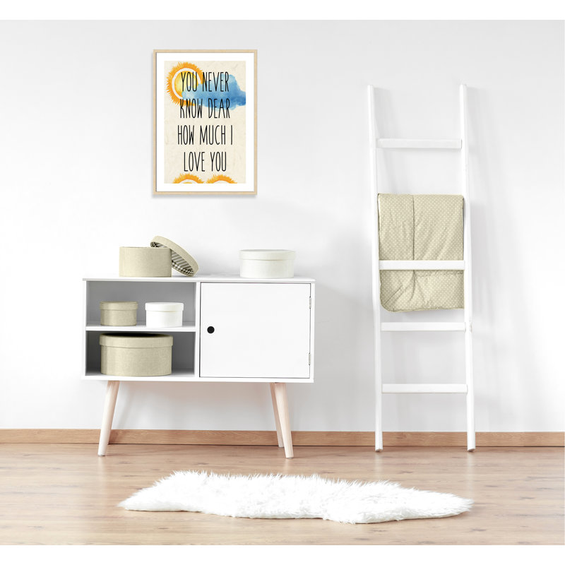 Impression sur papier Sunshine C, H 34,5 po x l 24,5 po x P 1,18 po, Encadré de boîte beige