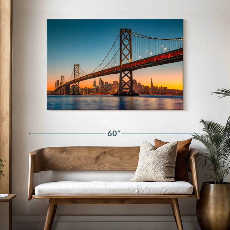 Lilie Oakland Bay Bridge Panorama, H 32 po x l 48 po