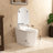 CRESTLE Non-Electric Bidet Toilet, Elongated One-Piece Toilet with Bidet & Rear Wash, Foot-Kick & Manual Flush with MaP 1000g Flushing Score, 17.3" ADA Comfort Seat Height, No Power Required