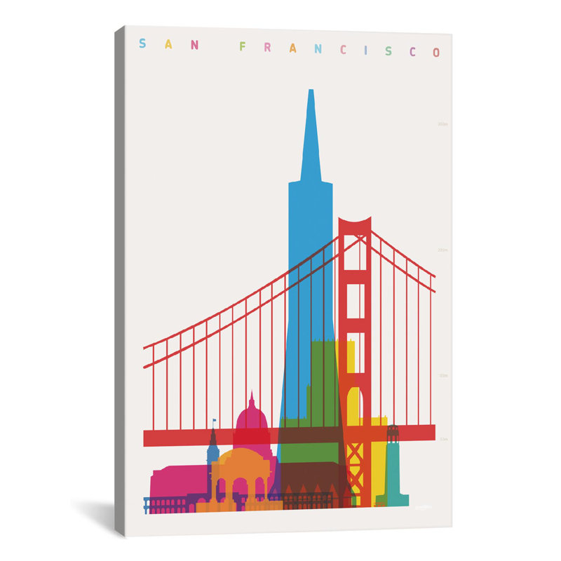 " San Francisco " by Yoni Alter, 18" H x 12" W x 1.5" D