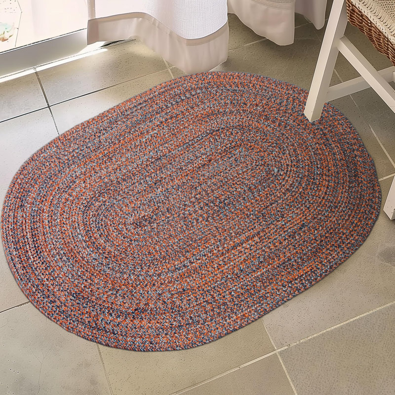 Greensboro Gingham Indoor Rug, Oval 2' x 3'