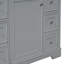 Base de meuble-lavabo simple 35,6 po Nahas en gris seulement Nahas
