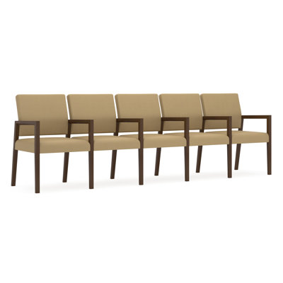 Brooklyn Waiting Reception 5 Seat Tandem Seating Wood Frame