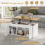 White Lift-Top Coffee Table with Storage