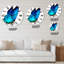 Vibrant Blue Butterfly - horloge murale moderne-60282057