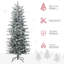 Grand arbre de Noël artificiel pré-éclairé avec 850 branches floquées par la neige, 350 lumières claires jaunes chaudes, ouverture automatique, ampoule supplémentaire-59852150