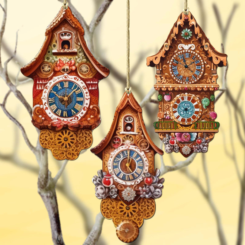 Ensemble d'ornements en bois Designocracy