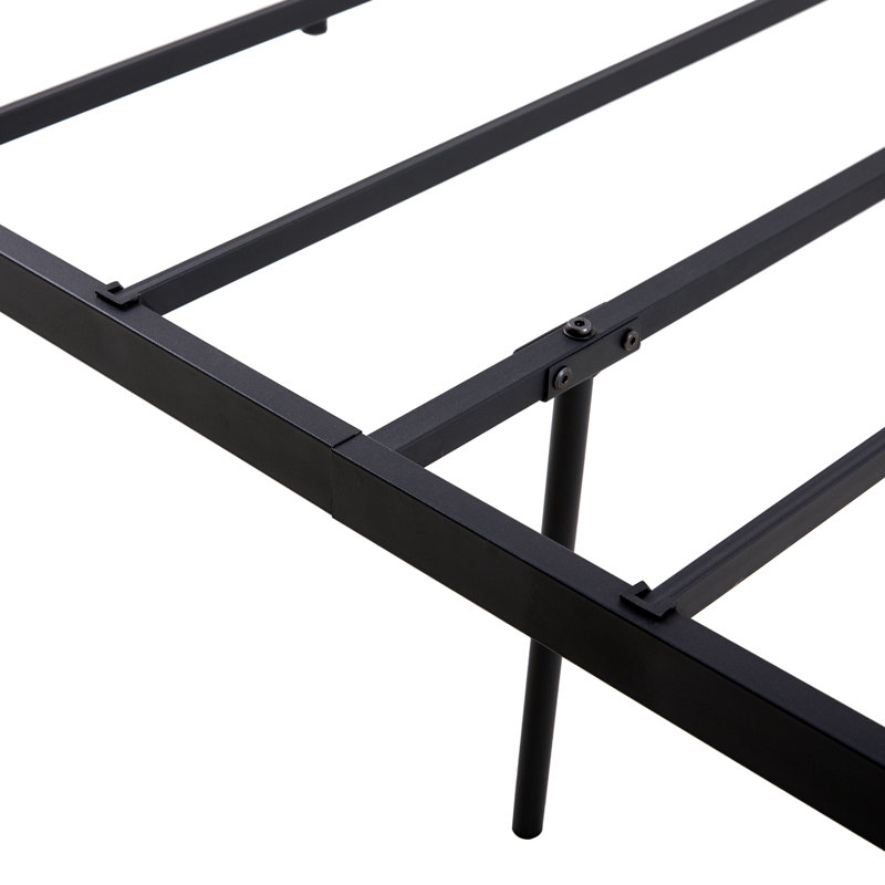 Single Steel Daybed, Black, European Single (90 x 200cm)