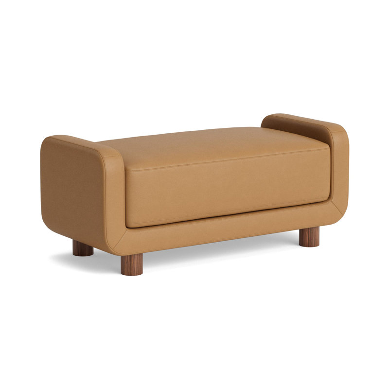 Eva Ottoman, Leather - Butterscotch