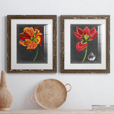 " Midnight Tulip I " 2 - Pieces