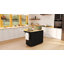 Îlot de cuisine avec station de charge, abattant, chariot de cuisine, noir-1367947823