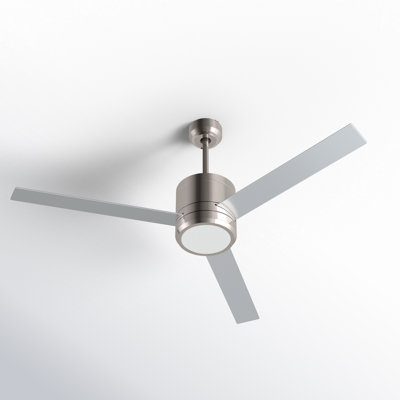 Mishal 52" Amarillo 3 - Blade LED Standard Ceiling Fan with Wall Control and Light Kit Included
