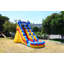 Glissade d'eau de qualité commerciale avec piscine JumpOrange Splash 17 pi avec ventilateur