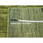 Tapis oriental vert 4 pi 1 po x 6 pi 3 po en laine nouée à la main douce et vibrante, motif dégradé vertical, tissage dense