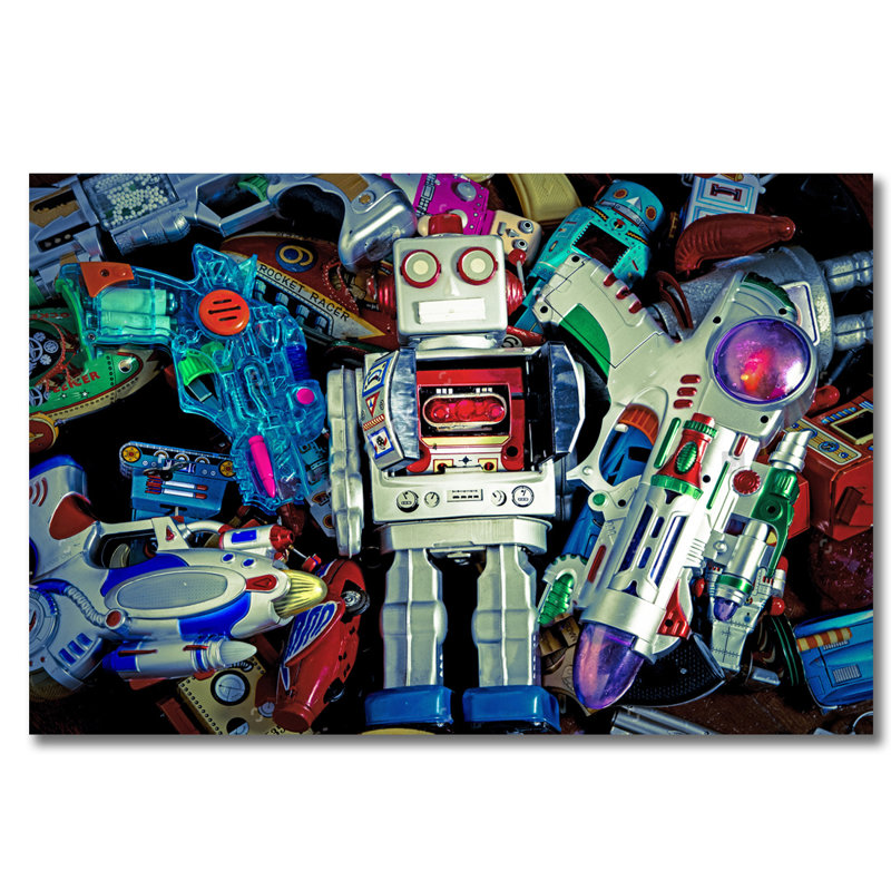 Retro Toys! Print, Aluminum, 24" H x 36" W x 1" D