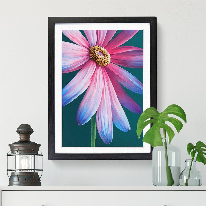 Ryele Daisy Flower - Single Picture Frame Print, 34" H x 25" W, Brown
