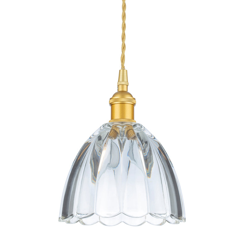 1 - Light Gold/Clear Dome Pendant