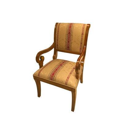 Infinity 22.5" Wide Cotton Armchair In Gold Fabric