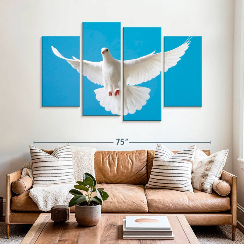 Brampt White Dove Flying, 42"H x 68"W