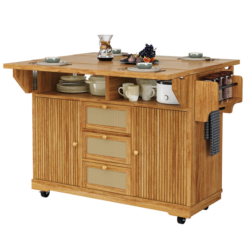 142.5 cm W Kitchen Cart with Top