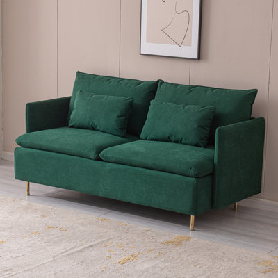 Causeuse moderne en lin de coton Emerald