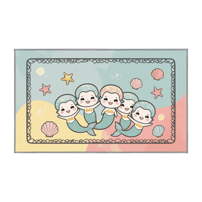 Tapis pour enfant East Urban Home Mermaids