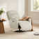Genuine Leather Dual Motor Swivel Power Recliner With Power Headrest