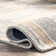 Deco Striped Tile Wool Beige Area Rug