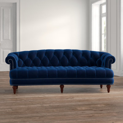 Joannes Velvet Rolled Arm Chesterfield