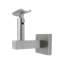 Glass Mount Handrail Bracket with Square Rose and Curved Plate-70705586