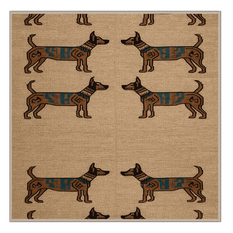 Washable Xoloitzcuintli Dogs Area Rug, Square 8'